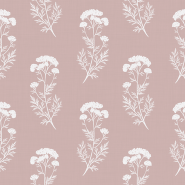 White floral pattern on a pink background
