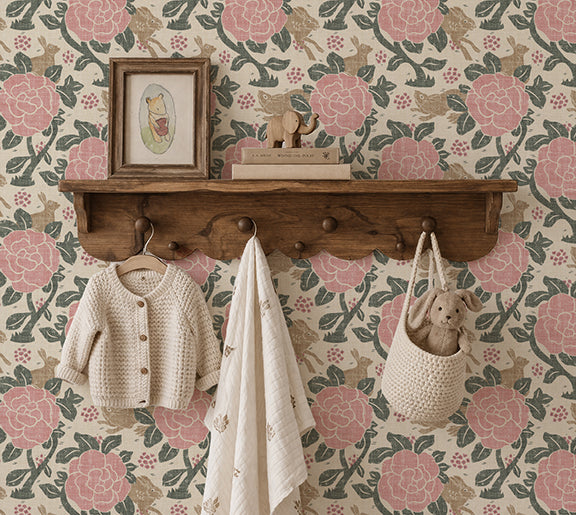 Heritage Rabbit Garden Floral Peel and Stick Wallpaper