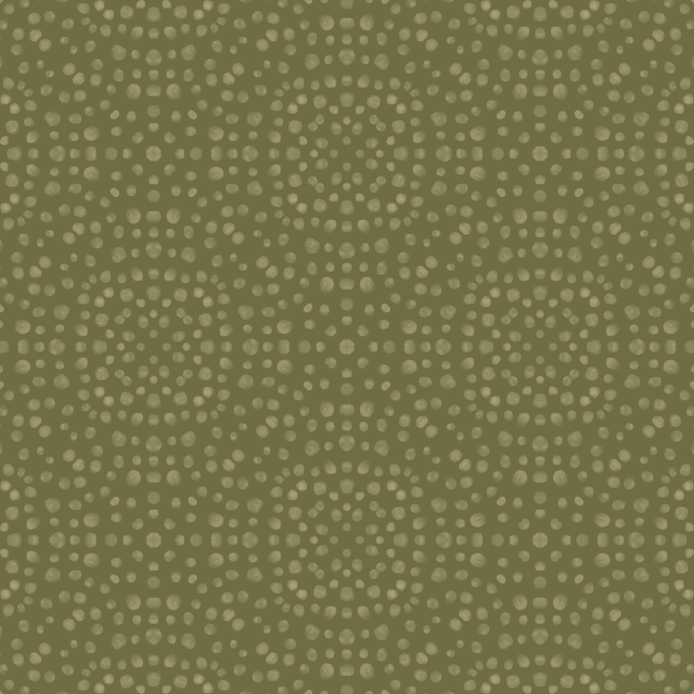 Patterned fabric swatch with a green and beige design