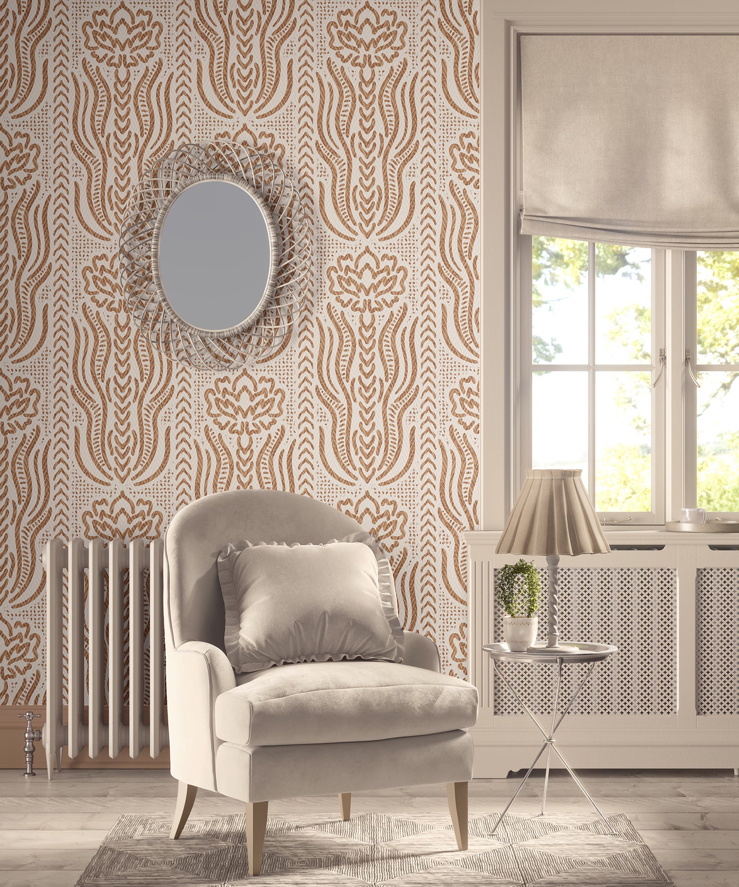 Rustic Bohemian Floral Wallpaper