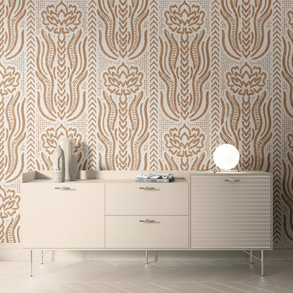 Rustic Bohemian Floral Wallpaper