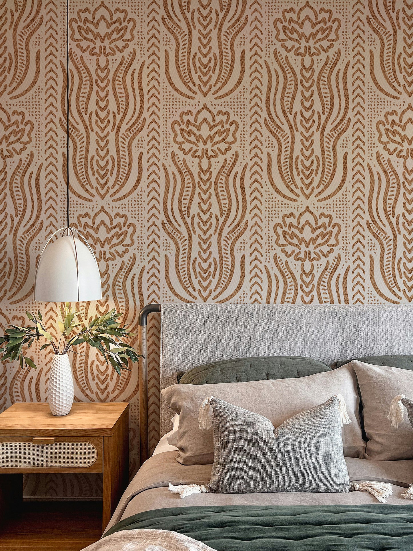 Rustic Bohemian Floral Wallpaper
