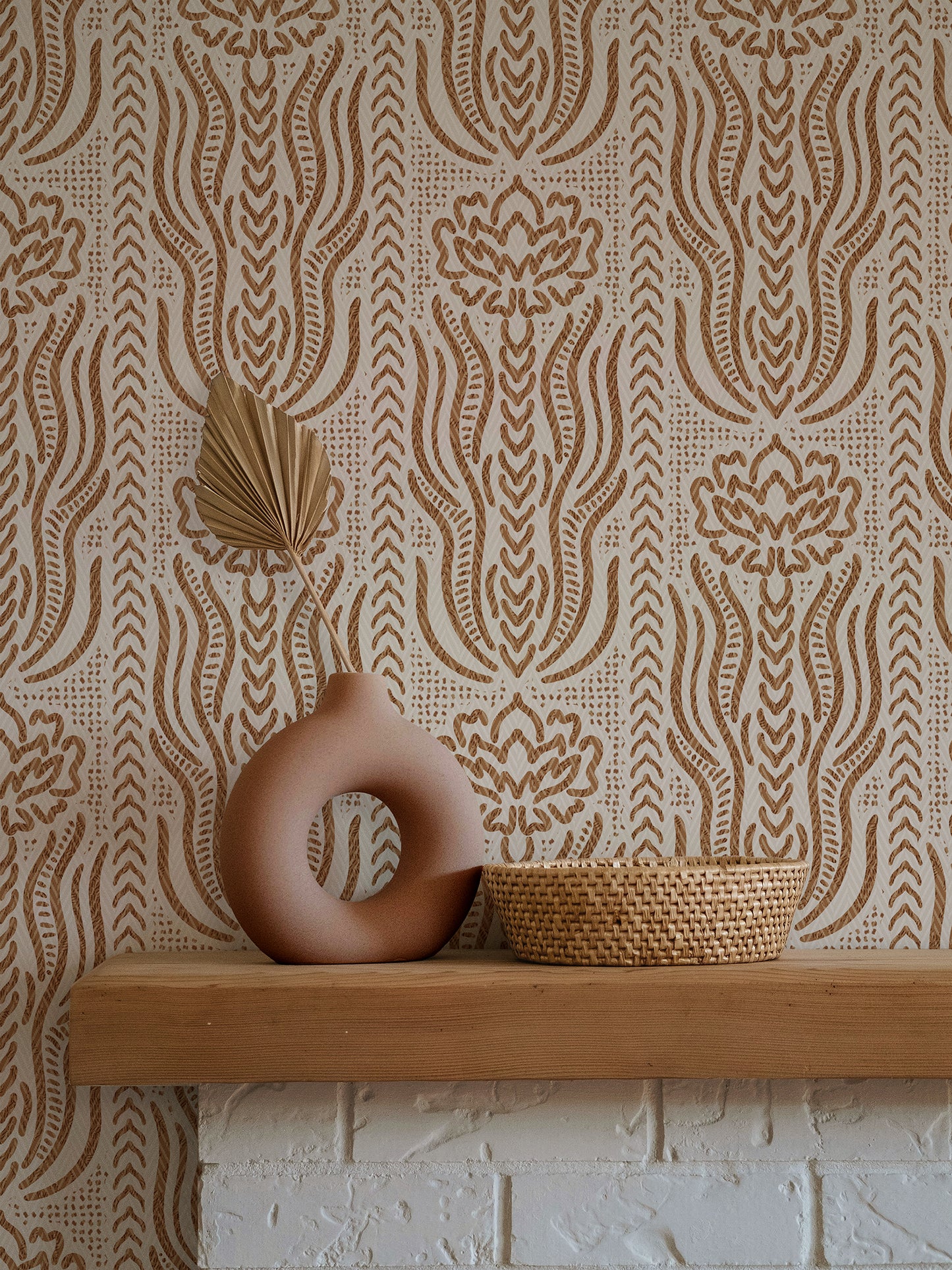 Rustic Bohemian Floral Wallpaper