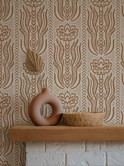 Rustic Bohemian Floral Wallpaper