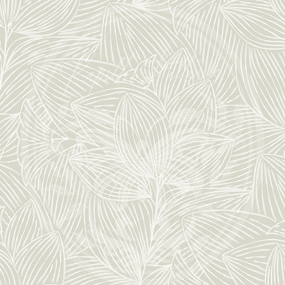 Sahara Botanical Beige peel and stick wallpaper pattern swatch