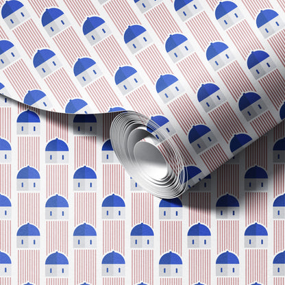 Santorini Stripes Wallpaper