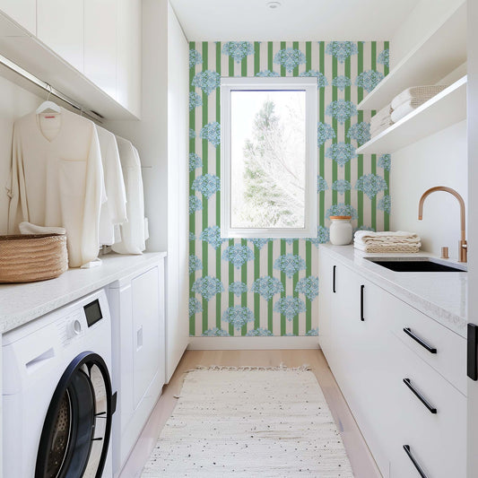 Scalloped Hydrangeas Wallpaper