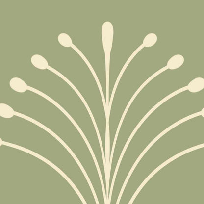 Scalloped Stems Peel and Stick Wallpaper - Botanical, Scallop, Modern