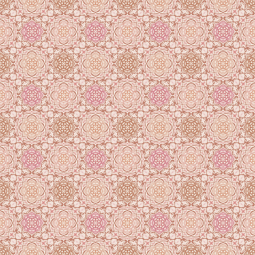Patterned design with pink and brown colors on a pink background