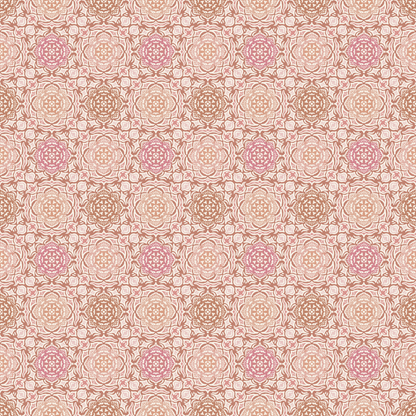 Patterned design with pink and brown colors on a pink background
