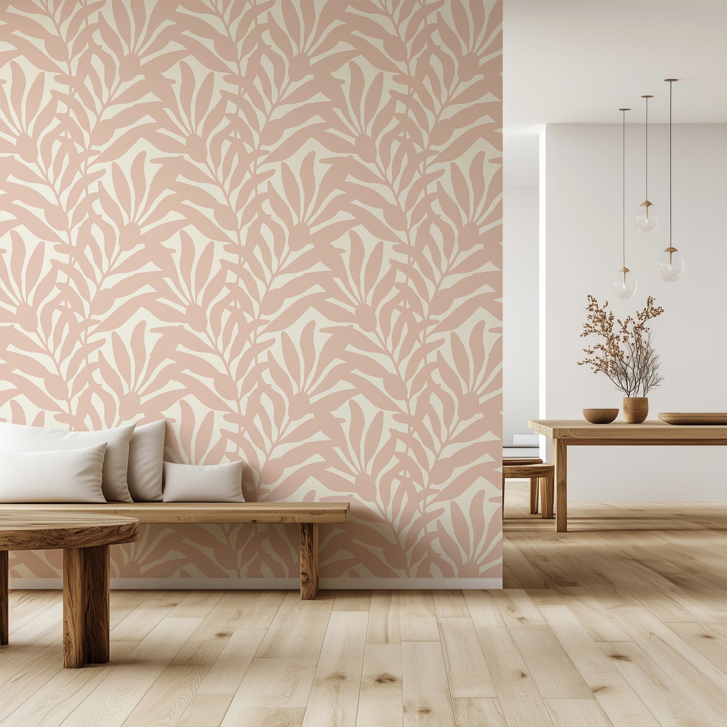 Seaside Olive Branches Wallpaper