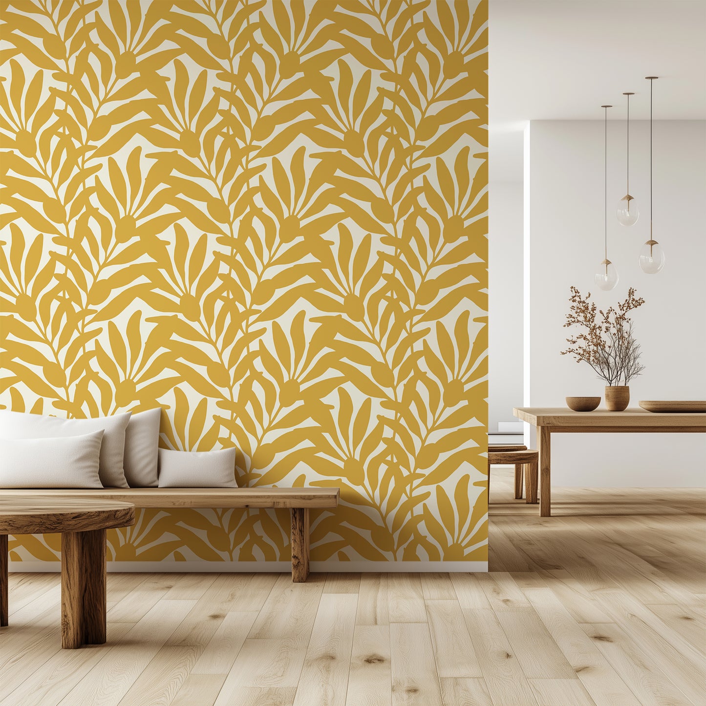 Seaside Olive Branches Wallpaper