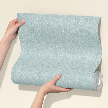 Audrey's Seedlings in Light Blue and Cream Wallpaper