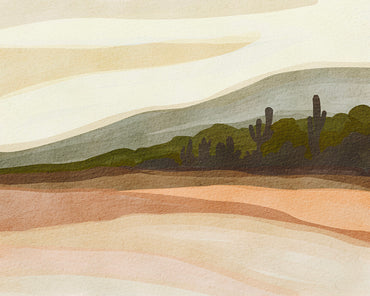 Serene Desert Panorama Peel and Stick Wall Mural - Desert, Neutral, Mural