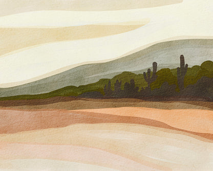 Serene Desert Panorama Peel and Stick Wall Mural - Desert, Neutral, Mural