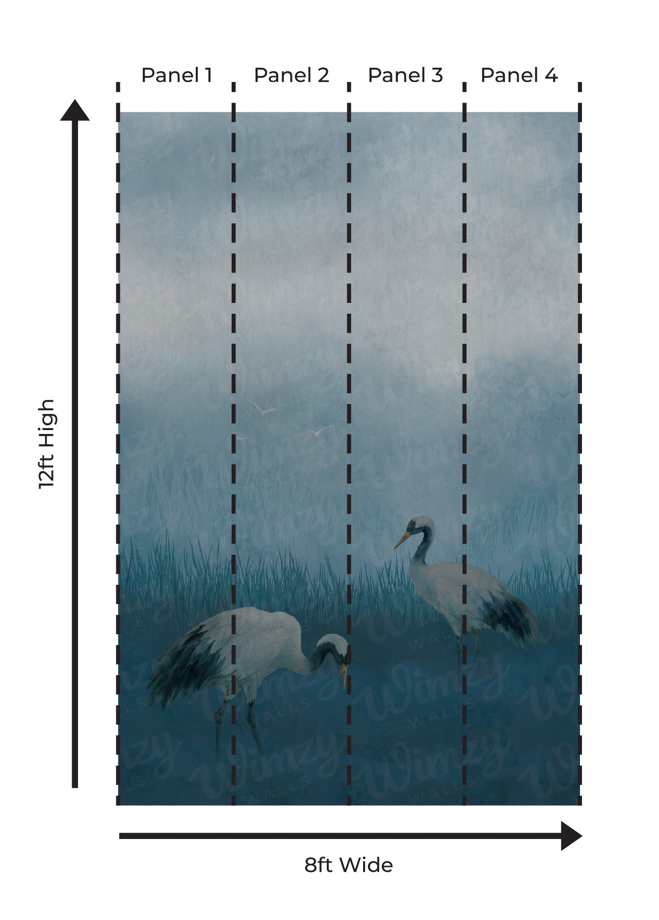 Serene Mist Mural Wallpaper | Large Statement Wall Mural