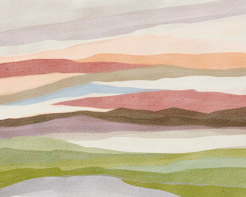 Serenity Striped Vista Peel and Stick Wall Mural - Landscape, Neutral, Mural