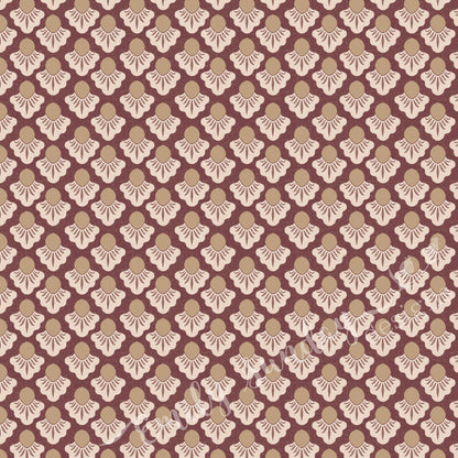 Small Scale Art Deco Flower Texture Peel and Stick Wallpaper - Drawing, Drawn, Floral