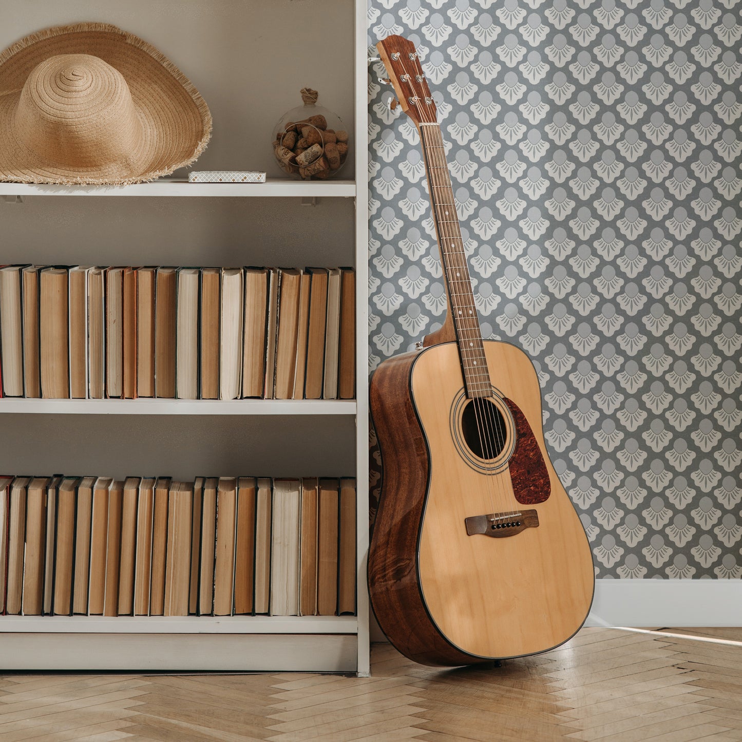 Small Scale Art Deco Flower Texture Peel and Stick Wallpaper - Drawing, Drawn, Floral