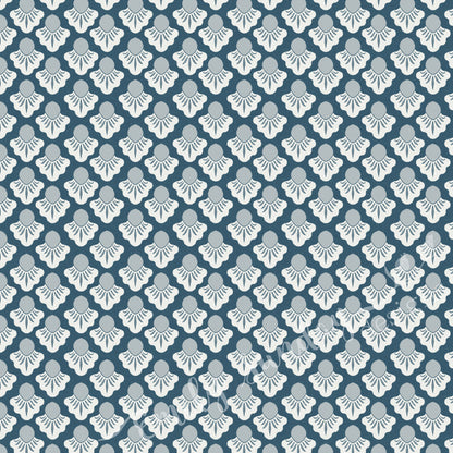 Small Scale Art Deco Flower Texture Peel and Stick Wallpaper - Drawing, Drawn, Floral