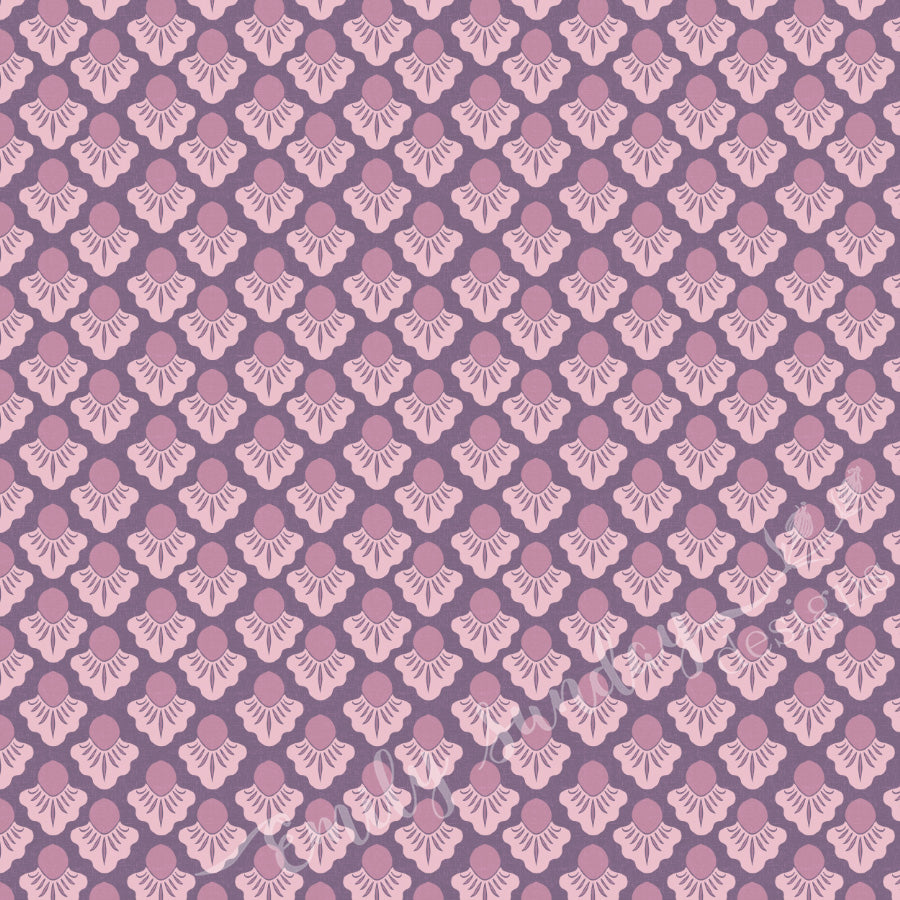 Small Scale Art Deco Flower Texture Peel and Stick Wallpaper - Drawing, Drawn, Floral