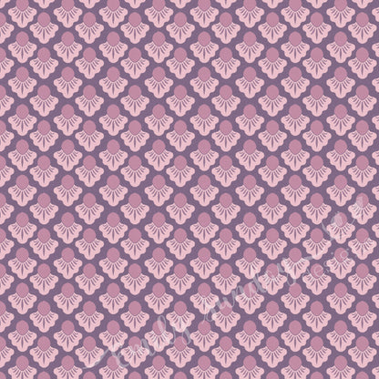 Small Scale Art Deco Flower Texture Peel and Stick Wallpaper - Drawing, Drawn, Floral