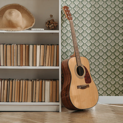 Small Scale Art Deco Flower Texture Peel and Stick Wallpaper - Drawing, Drawn, Floral