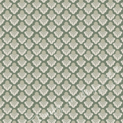 Small Scale Art Deco Flower Texture Peel and Stick Wallpaper - Drawing, Drawn, Floral