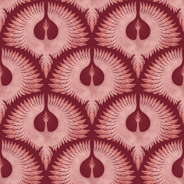 Soaring Birds in Scarlet Wallpaper