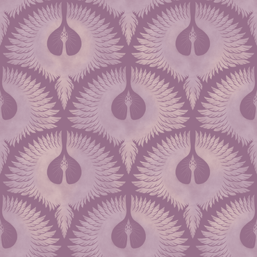 Soaring Birds in Lavender Wallpaper
