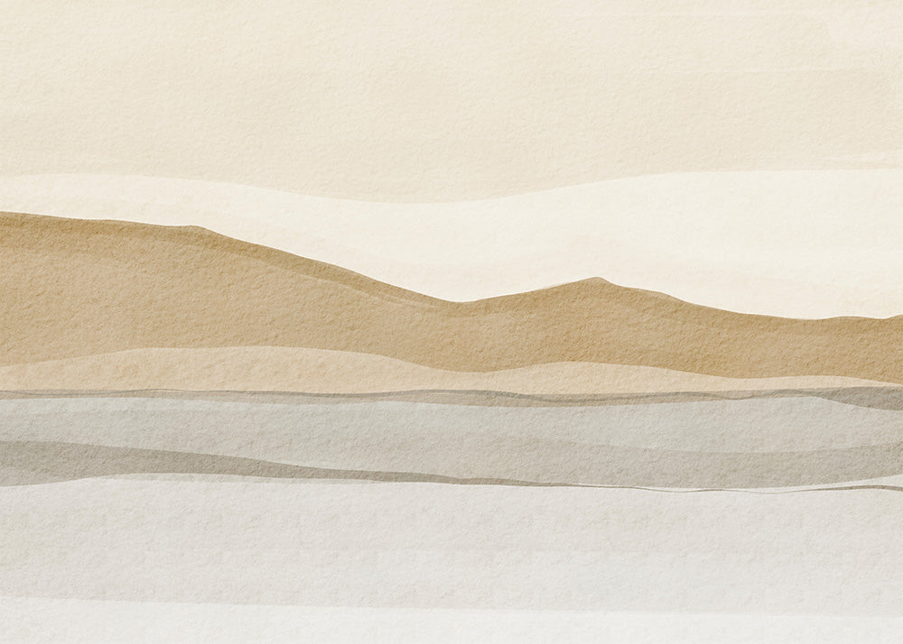 Soothing Sand Dunes Peel and Stick Wall Mural - Desert, Neutral, Mural