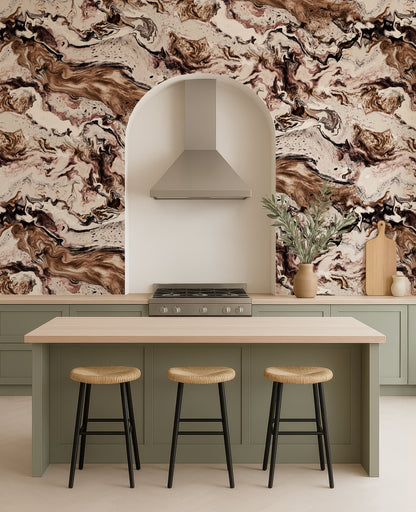 Stone Flow Peel and Stick Wallpaper Sample