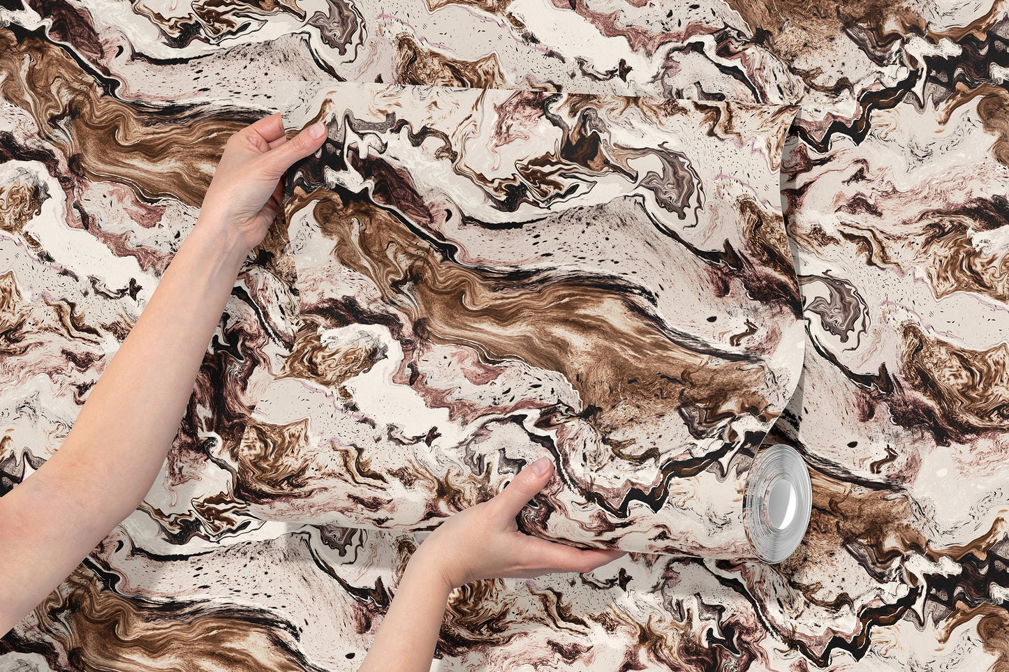 Stone Flow Peel and Stick Wallpaper Sample