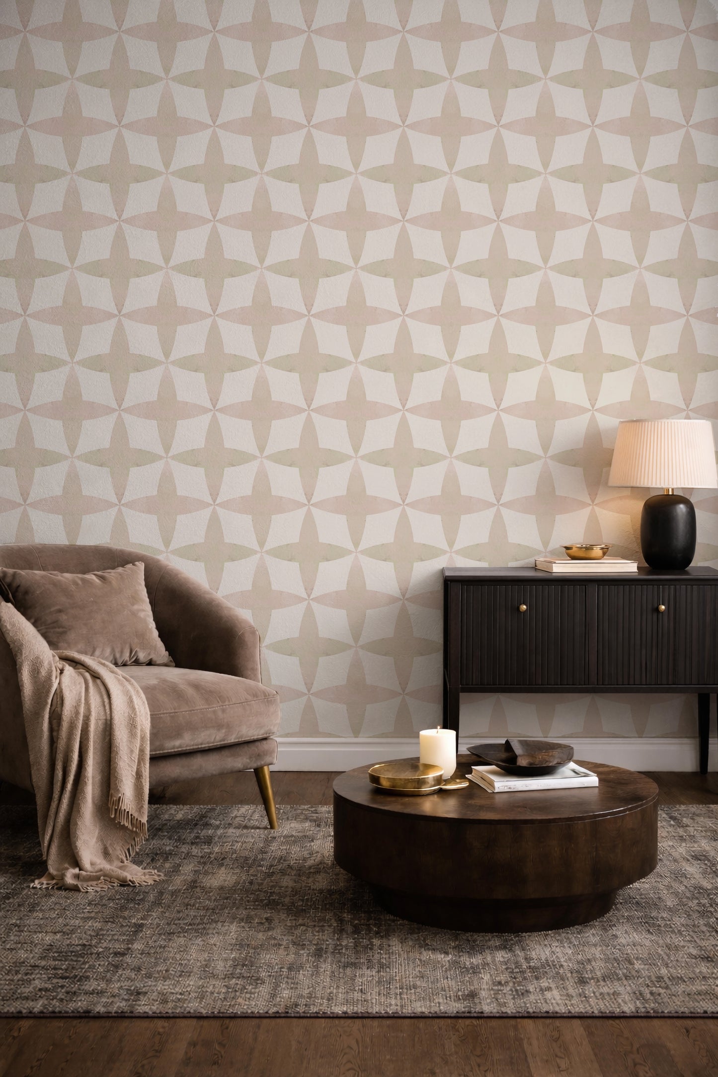 The Moroccan Home peel and stick wallpaper room mockup