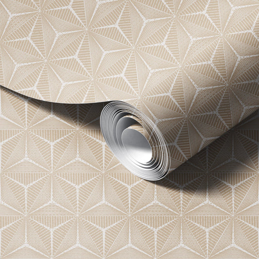 Textured and Tonal Asanoha Wallpaper
