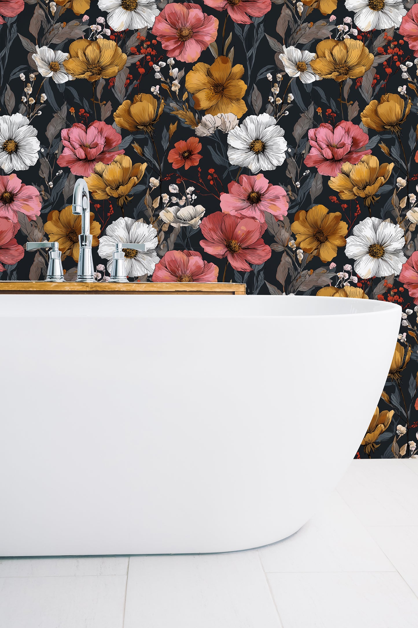The Sketchbook Meadow Peel and Stick Wallpaper