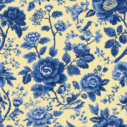 Toile Spring Garden Peel and Stick Wallpaper