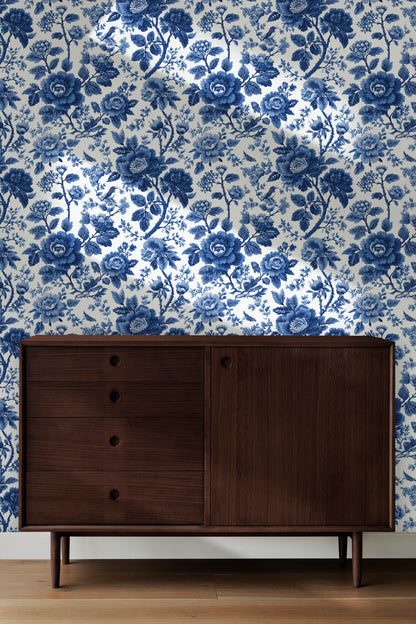 Toile Spring Garden Peel and Stick Wallpaper