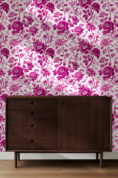 Toile Spring Garden Peel and Stick Wallpaper
