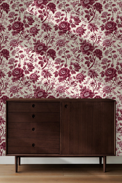 Toile Spring Garden Peel and Stick Wallpaper