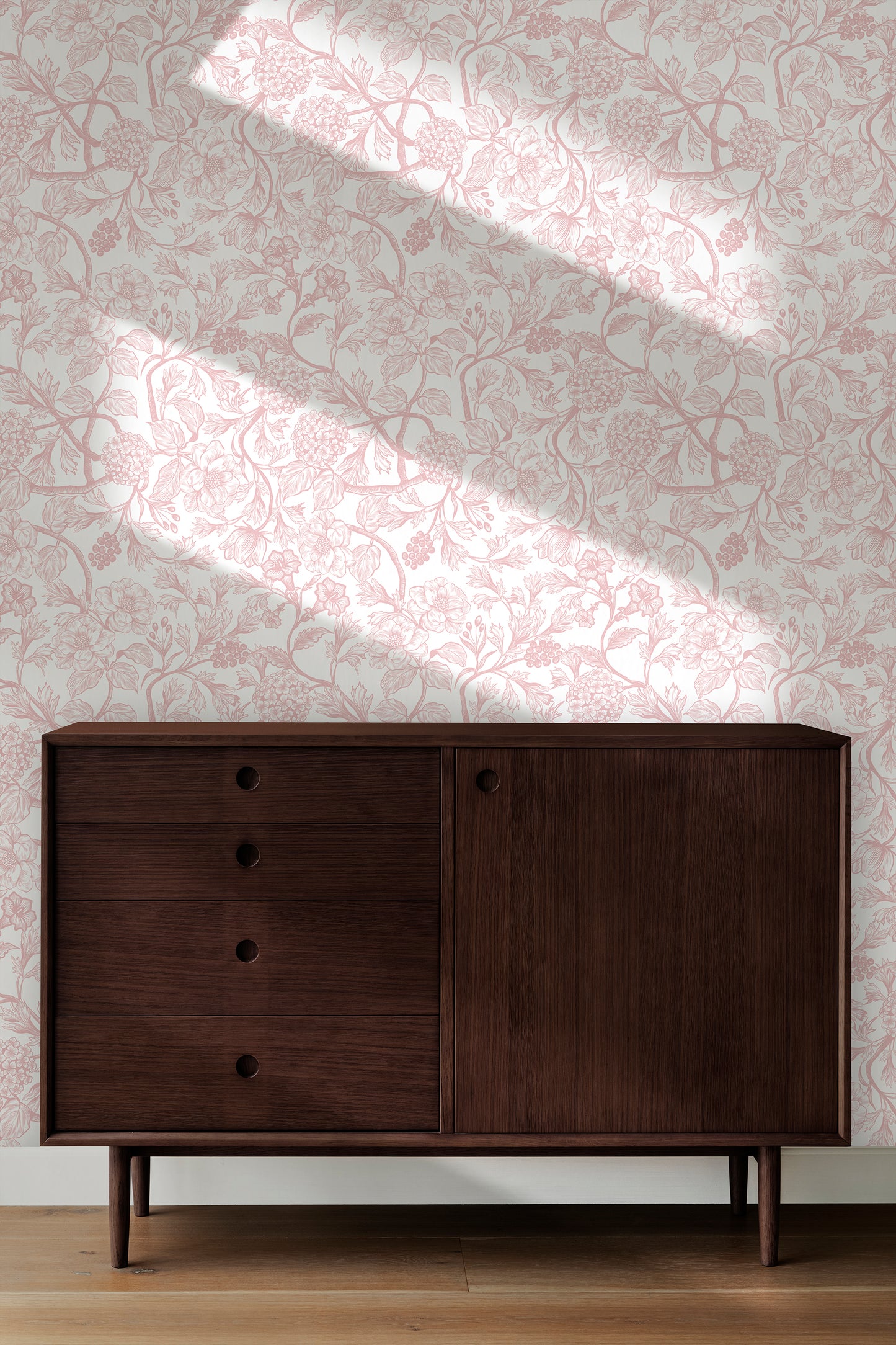 Toile Style Vintage Floral Peel and Stick Wallpaper