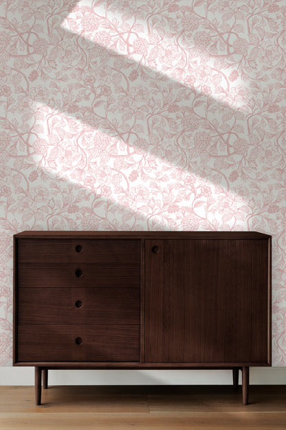 Toile Style Vintage Floral Peel and Stick Wallpaper