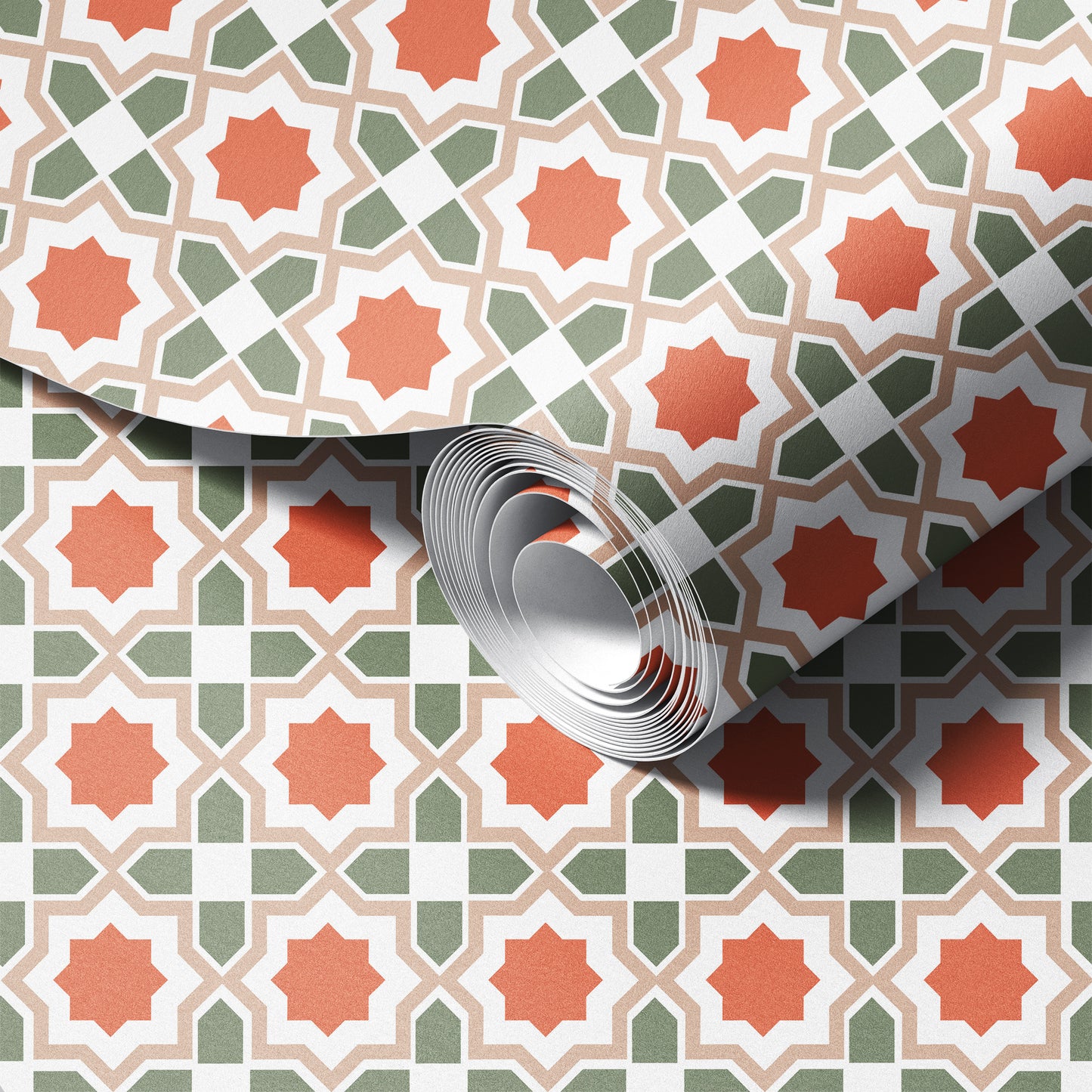 Traditional Geometric Tile Wallpaper