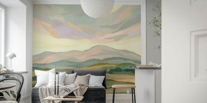 Tranquil Sky Scene Peel and Stick Wall Mural - Abstract, Neutral, Mural