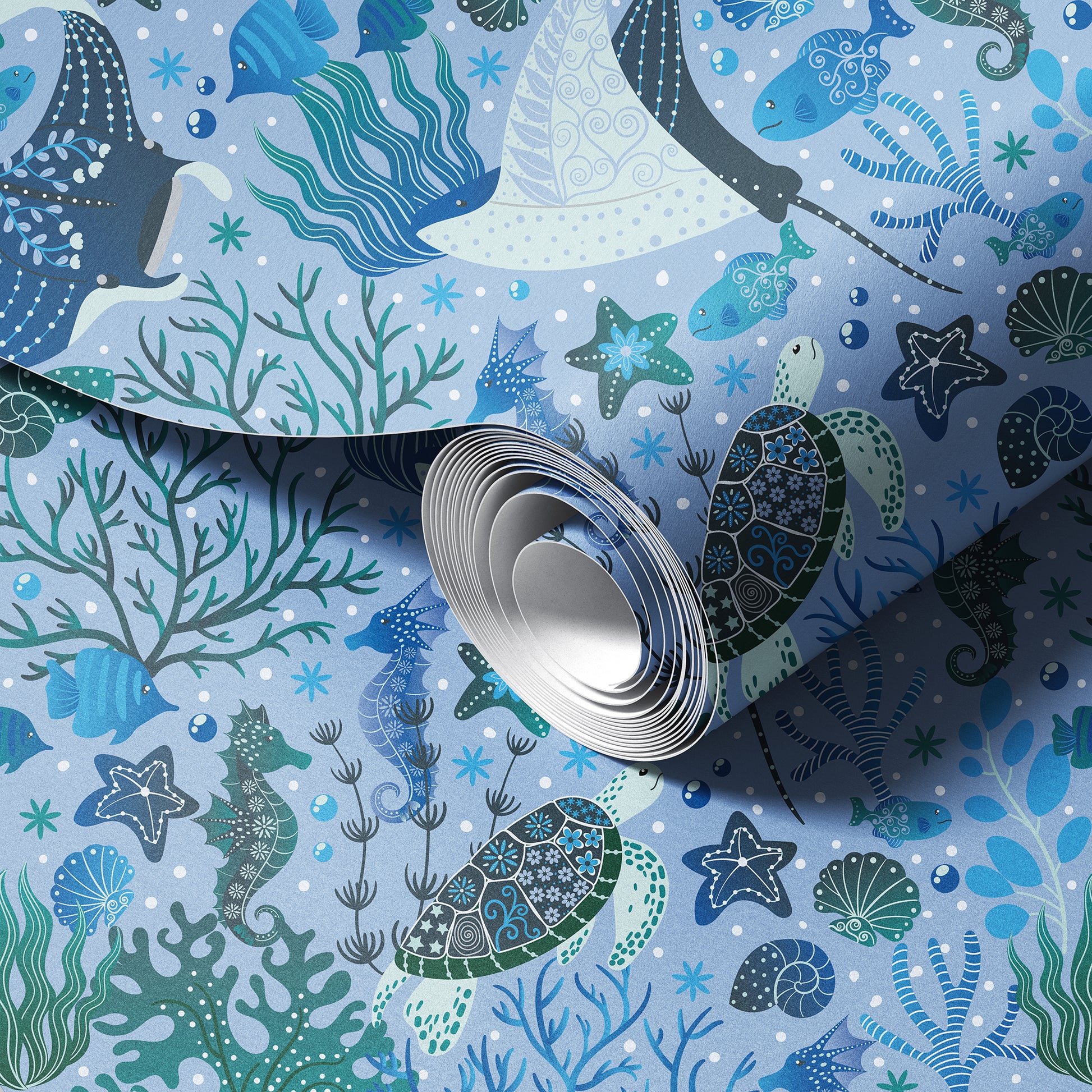 Underwater Whimsy Garden Wallpaper.