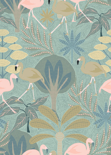Very Demure Flamingos Wallpaper
