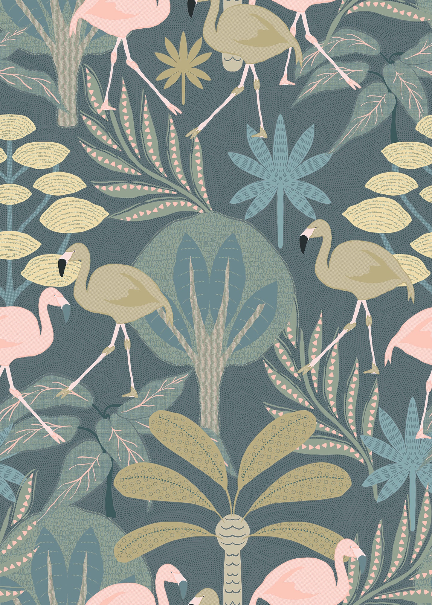 Very Demure Flamingos Wallpaper
