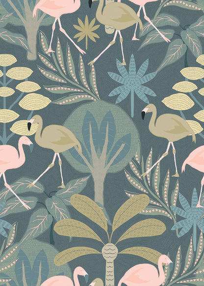 Very Demure Flamingos Wallpaper