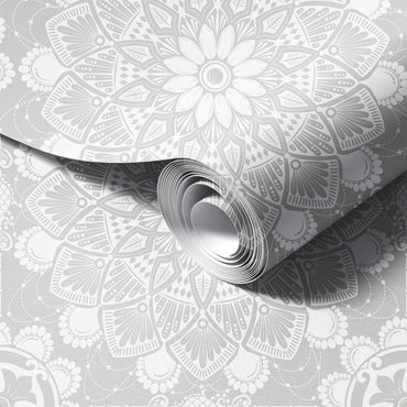 Vintage Glam Grey Peel and Stick Wallpaper