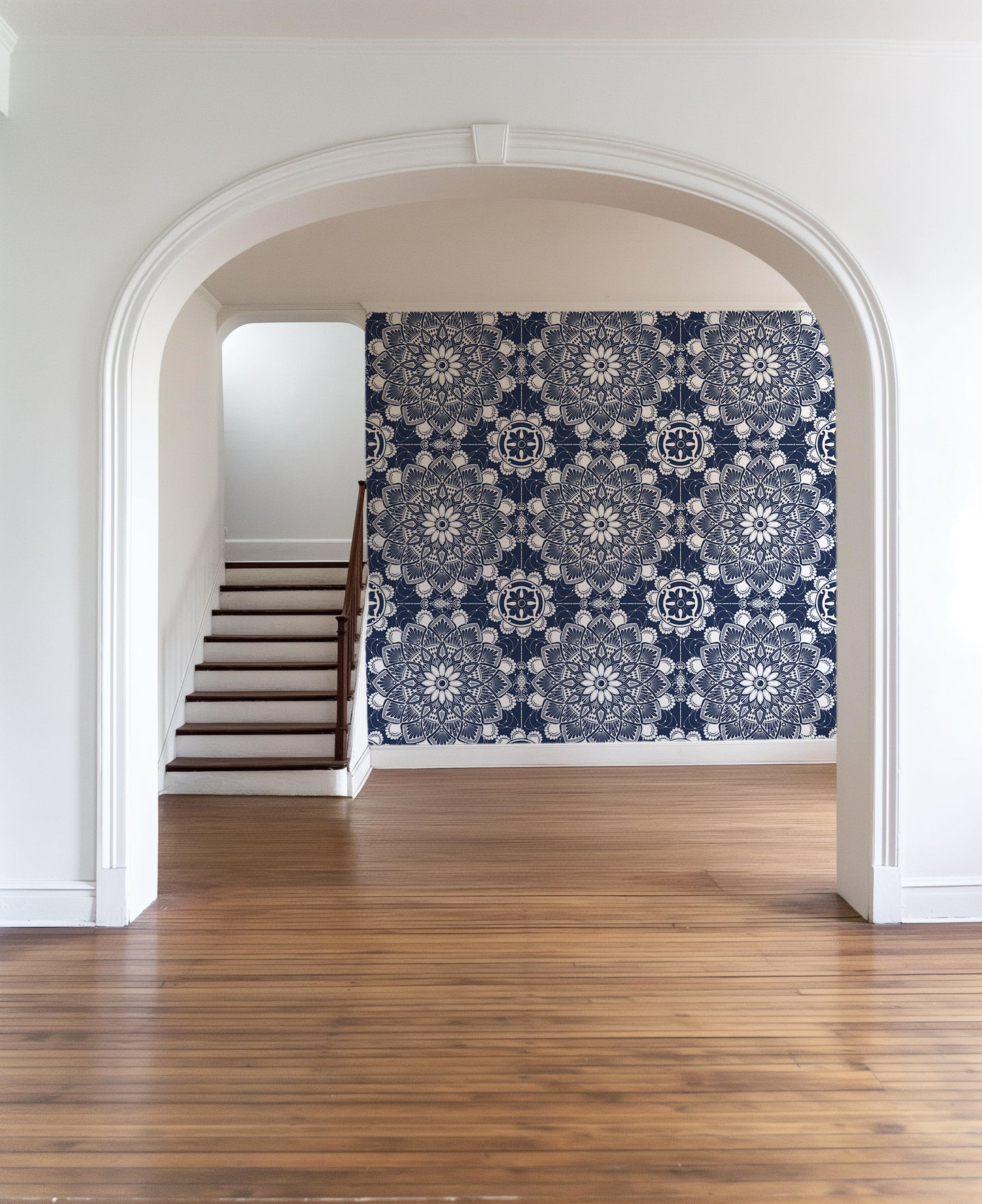 Vintage Glam Indigo Wallpaper